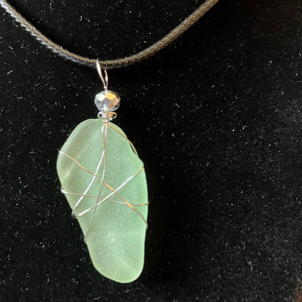 #87 handmade seaglass necklace